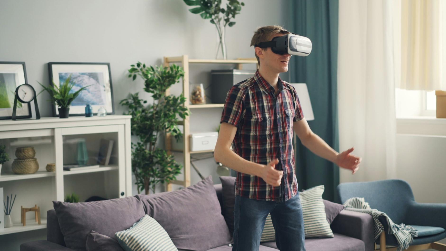 VR game development showing interactive objects and hand tracking systems